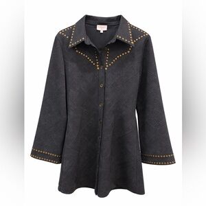 ✨ Ciebon Studded Textured Shirt Dress | Size Medium ✨